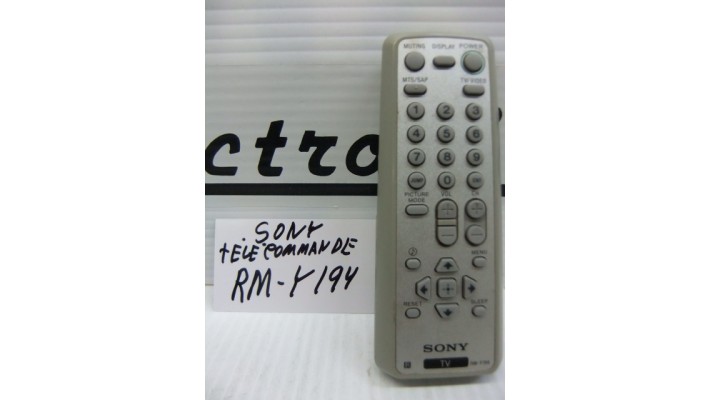 Sony RM-Y194 remote control.